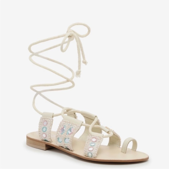 FREE PEOPLE NWOB Mantra Mirror Sandals / Natural - Picture 6 of 12